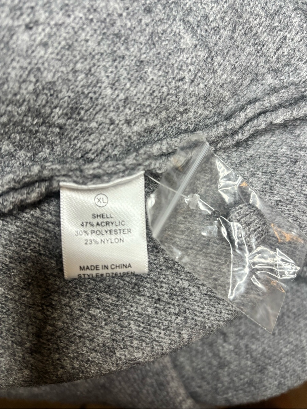 NWT Fashion Nova Gray Knit Polo Sweater Dress Long Sleeve A Line Mini Dress - Picture 5 of 5